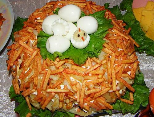 Салат глухарь с грибами рецепт